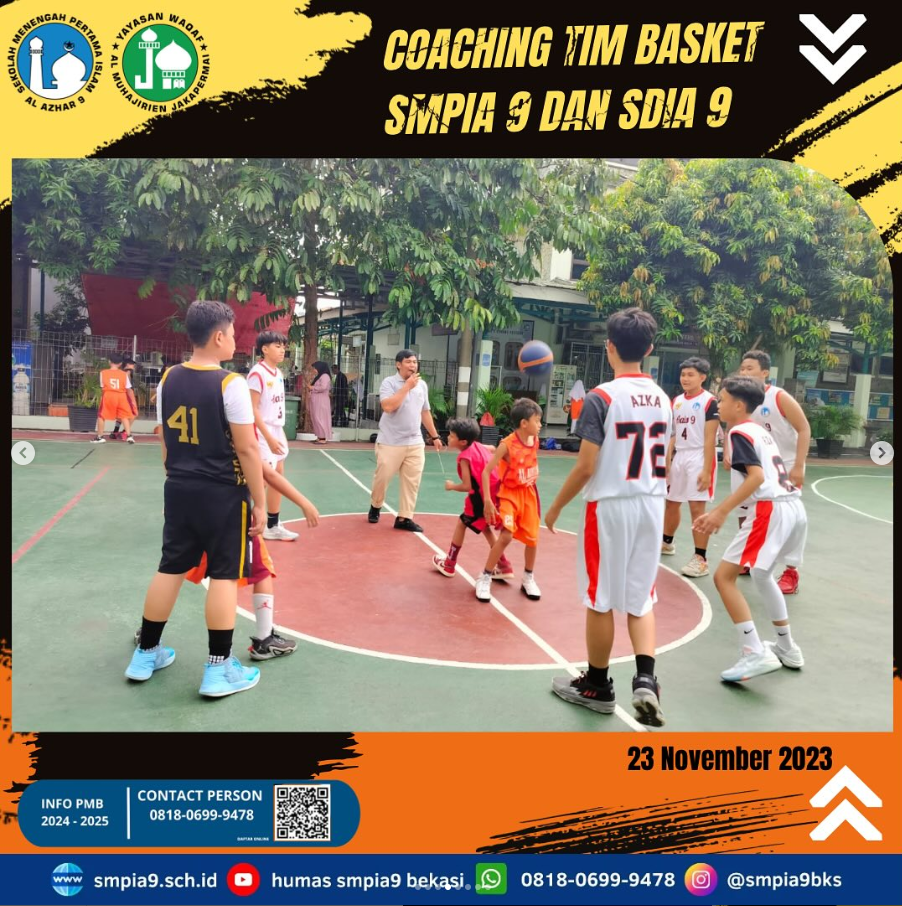 Coaching Tim Basket SMPIA 9 dan SDIA 9